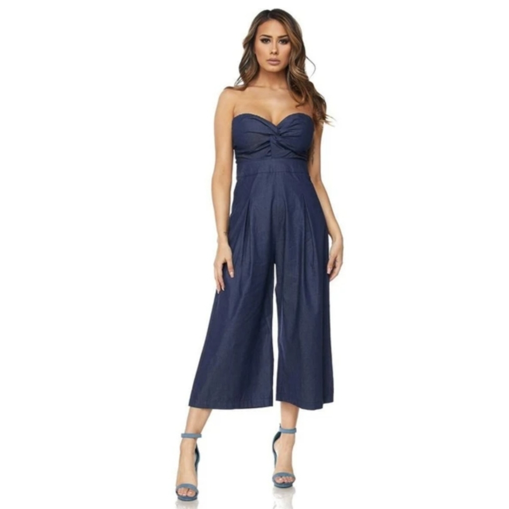 Strapless Wide Leg Jumpsuit